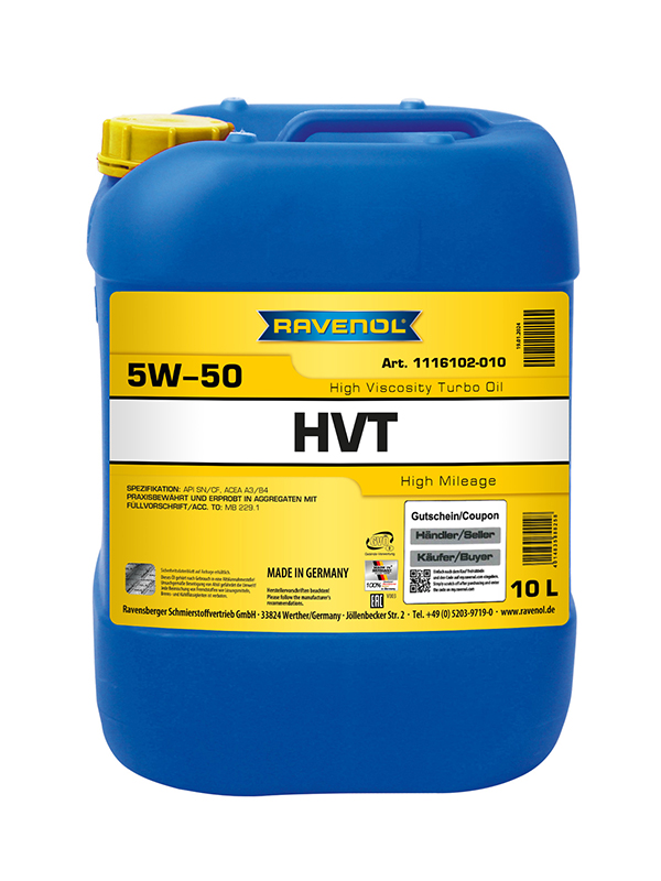 Ravenol HVT High Viscosity Turbo Oil SAE 5W-50