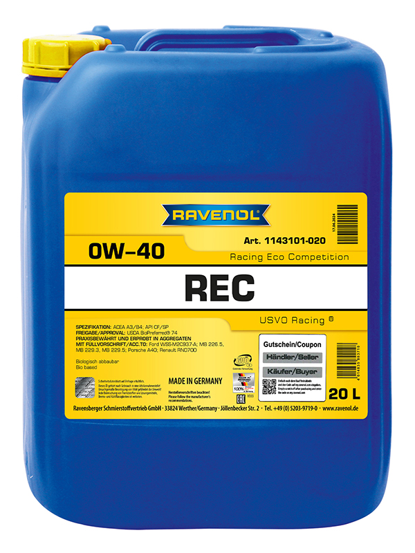 Ravenol Racing Eco Competition REC SAE 0W-40